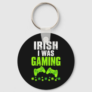 Irisch war ich St. Patricks Tag lustiger Gamer Schlüsselanhänger