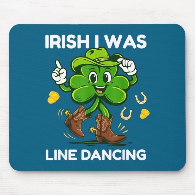 Irisch war Line Dance lustig St. Patricks Day Mousepad (Vorne)