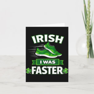 Irisch war schneller am St. Patrick's Day Heiliger Karte