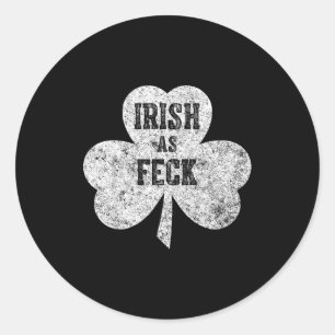 Irisch wie verrückt Saint Patrick Day Gif Runder Aufkleber