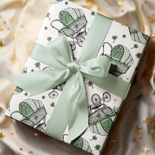 Irische Babytrage St. Patrick's Day Babyparty Geschenkpapier