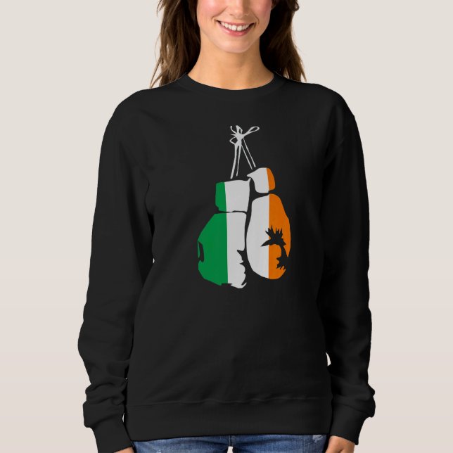Irische Boxhandschuhe für Irland Boxfans Sweatshirt (Vorderseite)