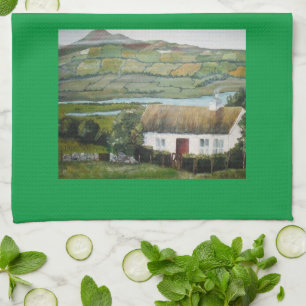 Irische Cottage-Landschaft Geschirrtuch