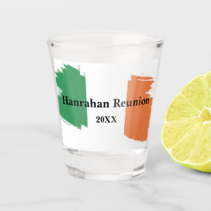 Irische Familienname-Name-Flagge mit benutzerdefin Schnapsglas