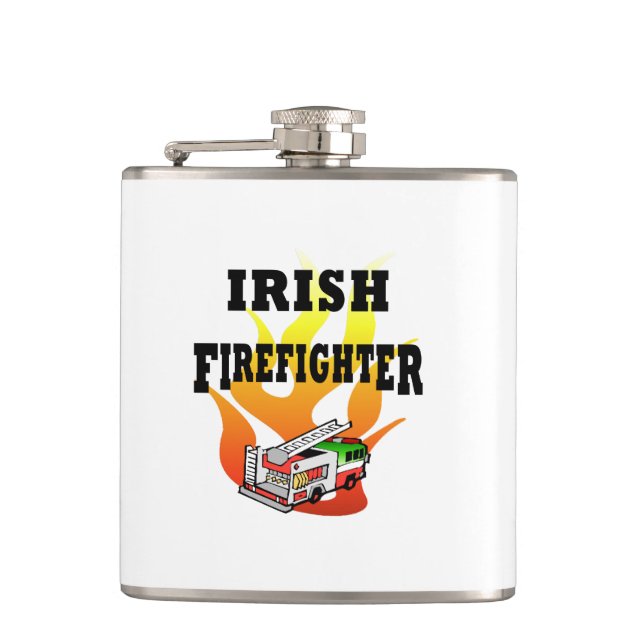 Irische Feuerwehrmänner Flachmann (Vorderseite)