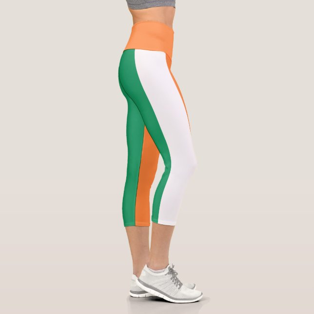 Irische Flagge Capri Leggings (Rechts)