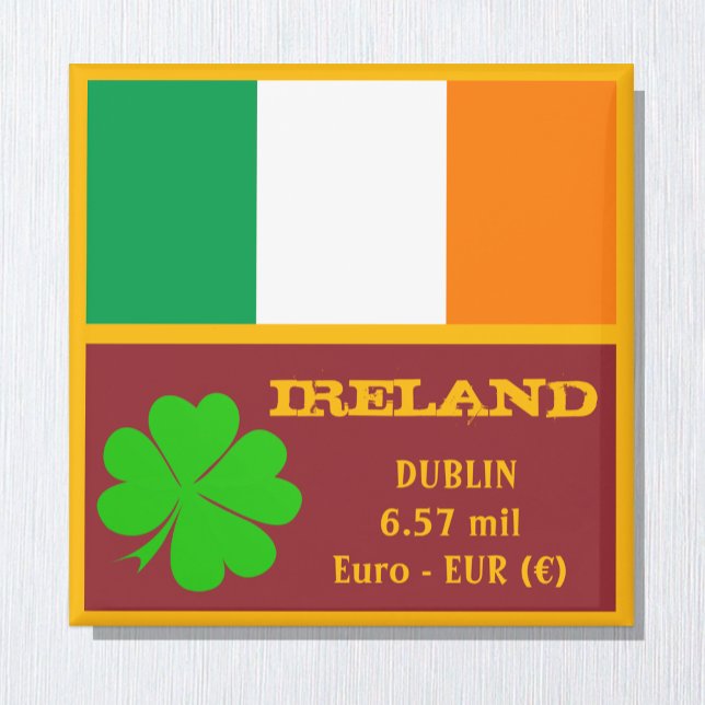 irische Flagge, Dublin & Irland, Reisen/Sportfans Magnet (Von Creator hochgeladen)