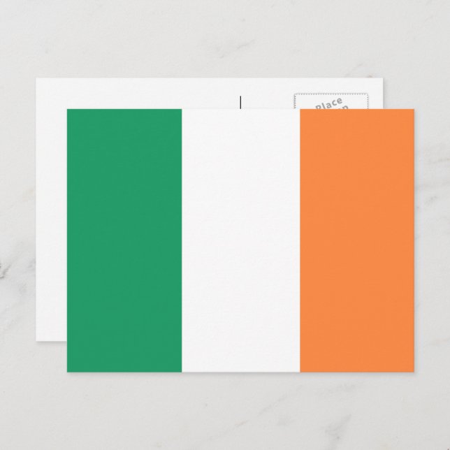 irische Flagge, Flagge der Republik Irland Postkarte (Vorne/Hinten)