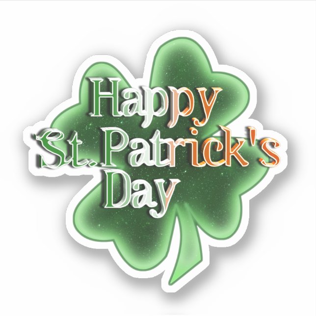 Irische Flagge Frohen St. Patrick's Day Aufkleber (Vorderseite)