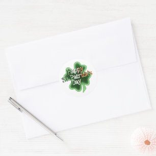 Irische Flagge Frohen St. Patrick's Day Runder Aufkleber