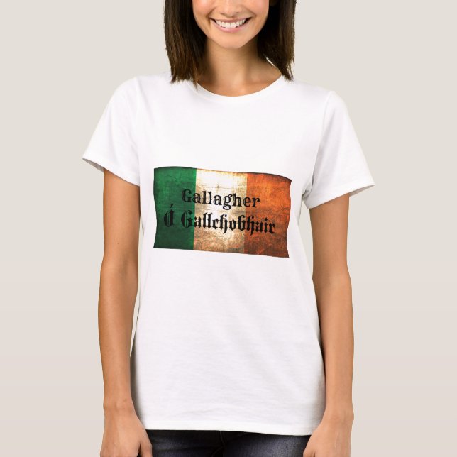 Irische Flagge Gallagher T-Shirt (Vorderseite)