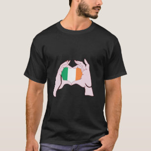 Irische Flagge Handzeichen Herz Irischer Stolz Iri T-Shirt