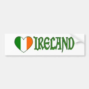 Irische Flagge Herz Irland Autoaufkleber
