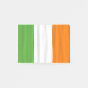 Irische Flagge Irland Weißer Orange Post-it Klebezettel