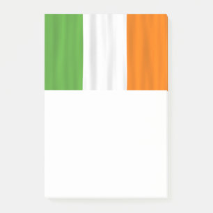 Irische Flagge Irland Weißer Orange Post-it Klebezettel