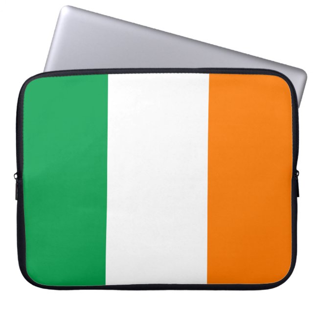Irische Flagge Laptopschutzhülle (Vorderseite)