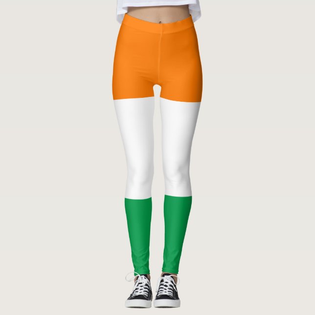 irische Flagge Leggings (Vorderseite)