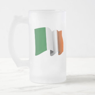 Irische Flagge Mattglas Bierglas