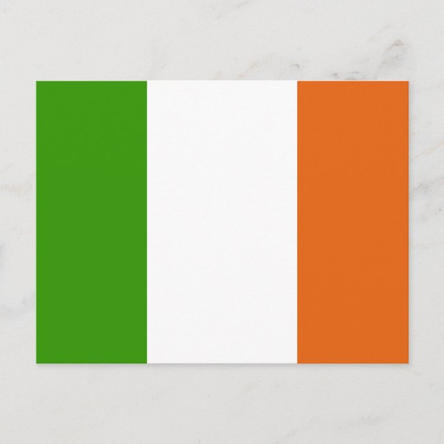 irische Flagge Postkarte (Vorderseite)