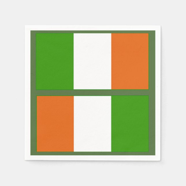 Irische Flagge Serviette (Vorderseite)