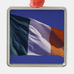 irische Flagge Silbernes Ornament
