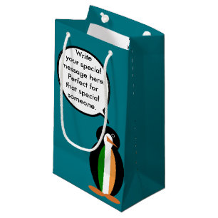 Irische Flagge Sprechende Fr. Pinguin Personalisie Kleine Geschenktüte