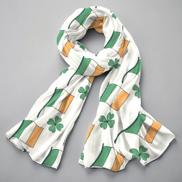 Irische Flagge und Glücksklemmpattern St Patrick's Schal