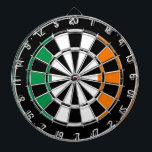 Irische Flagge: Vintages Dartboard-Design Dartscheibe<br><div class="desc">Irische Flagge von Irland Vintage Dartboard-Design. Cooles individuelles Dartboard für Zuhause,  Büro,  Bar,  Pub,  Café,  Höhle,  Hochzeit usw. Laden Sie Ihr eigenes Bild optional in dieses Template.</div>