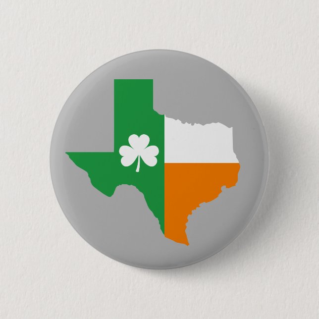 irische Flagge von Texas Button (Vorderseite)
