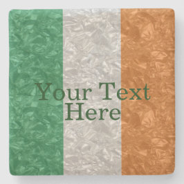 Irische Flagge - zerknittert Steinuntersetzer