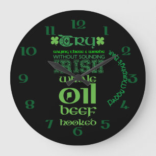 Irische Folklore personalisiert Große Wanduhr