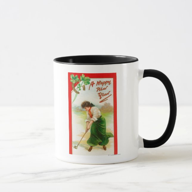 Irische Frau über Golfball Tasse (Rechts)