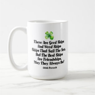 Irische Freundschaftsschiffe Sprichwort Vierblattk Kaffeetasse