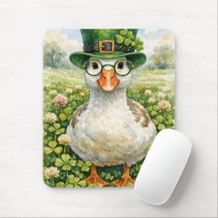 Irische Gans im Kleeblattfeld Mousepad
