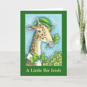 IRISCHE GIRAFFE ST. PATRICK'S DAY GRUßKARTE KARTE