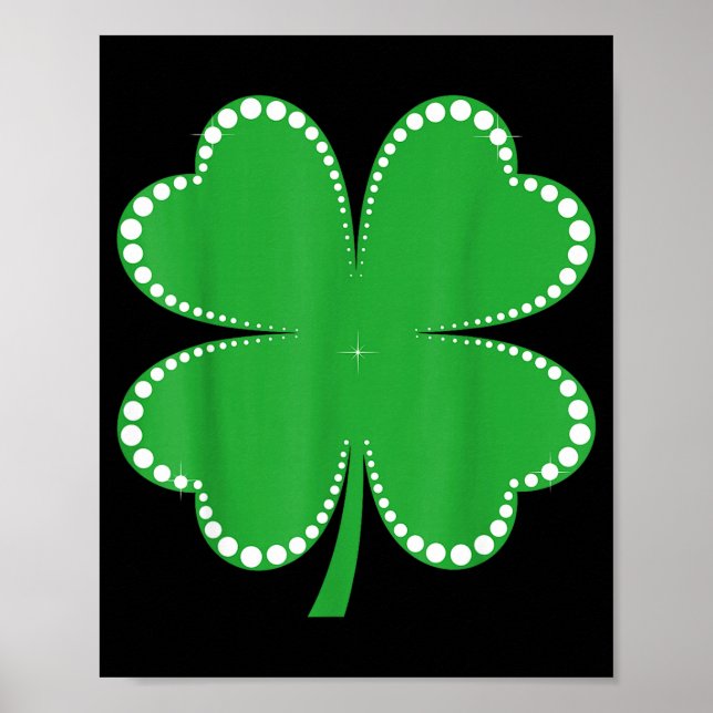 Irische Glückskleeblatt St. Patrick's Day Poster (Vorne)