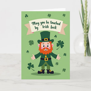 Irische Glückwunschkarte mit Leprechaun Karte