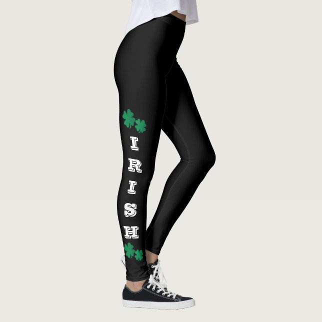 Irische grüne Kleeblätter Leggings (Rechts)