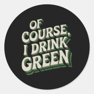 Irische grüne Outfits Saint Patrick’s Day Idee Runder Aufkleber