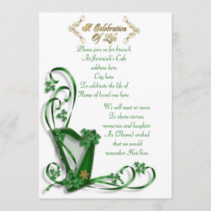 Irische Harfe "Feier des Lebens " Einladung