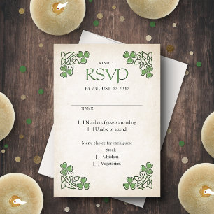 Irische Hochzeit am St. Patrick's Day RSVP Karte