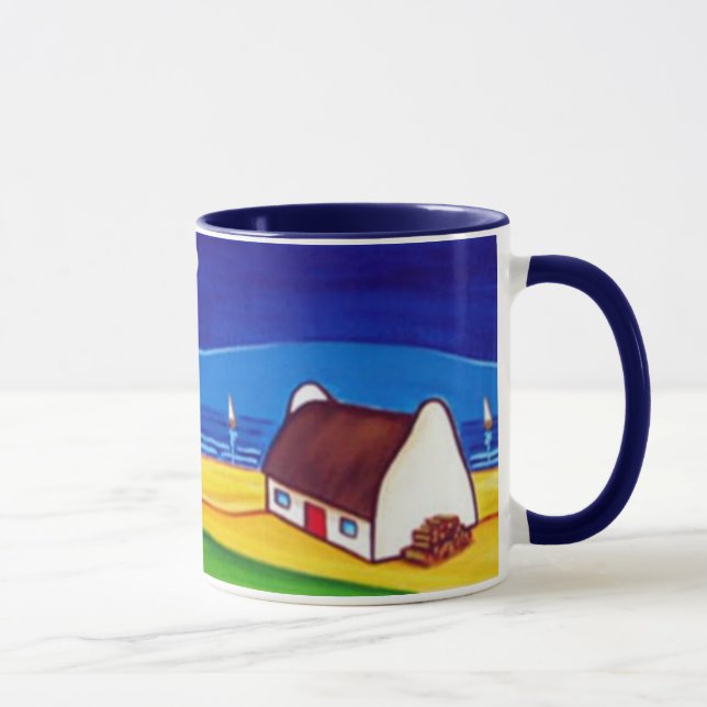 Irische Hütte nachts mit der Rasen-Tasse Tasse (Rechts)