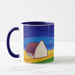 Irische Hütte nachts mit der Rasen-Tasse Tasse