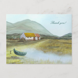 "Irische Hütte" Vielen Dank von Brigid O'Neill Hov Postkarte