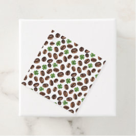 Irische Kaffebohnen und Kleeblätter Lustiges Desig Geschenkanhänger