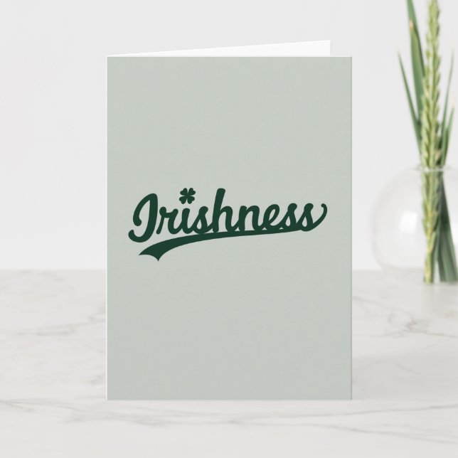 Irische Karte mit Shamrock in Grün (Vorderseite)