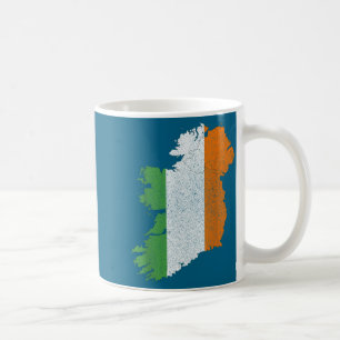 Irische Karte und Flagge Irlands Erbe St. Patrick Kaffeetasse
