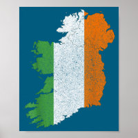 Irische Karte und Flagge von Irland Heritage St. P
