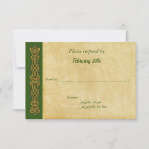 Irische keltische Hochzeits-RSVP RSVP Karte