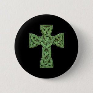 Irische keltische Kreuzknoten christliche Heilige  Button